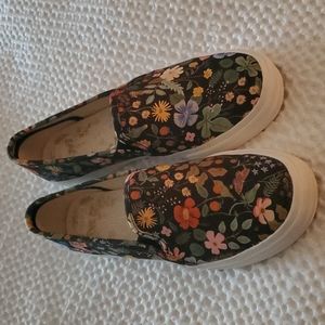 Floral keds slip on shoes